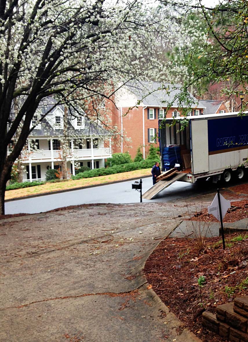 Moving truck.