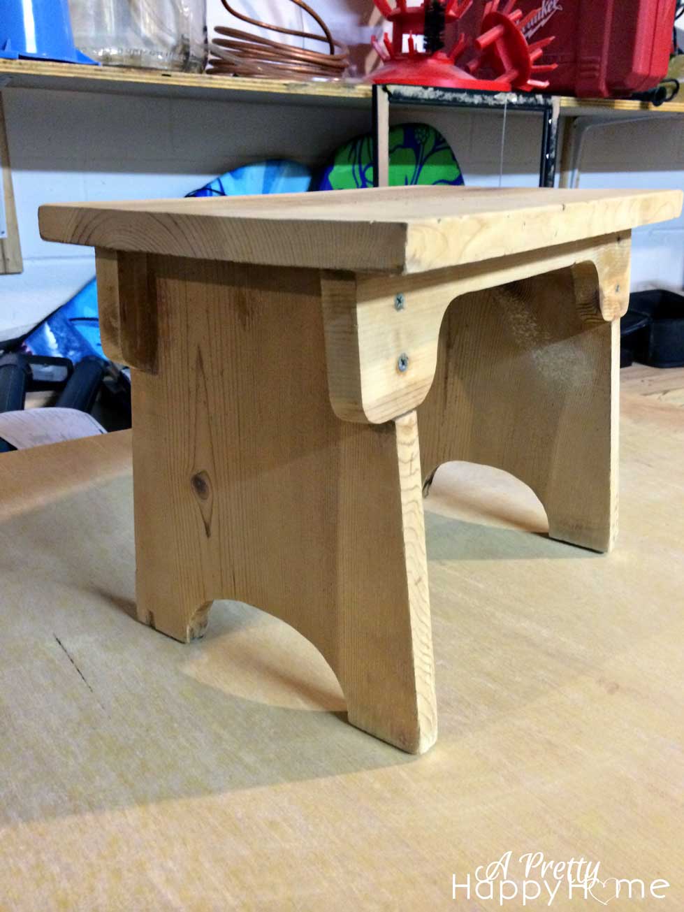 Step Stool (from High School Shop Class) Makeover dipstool2