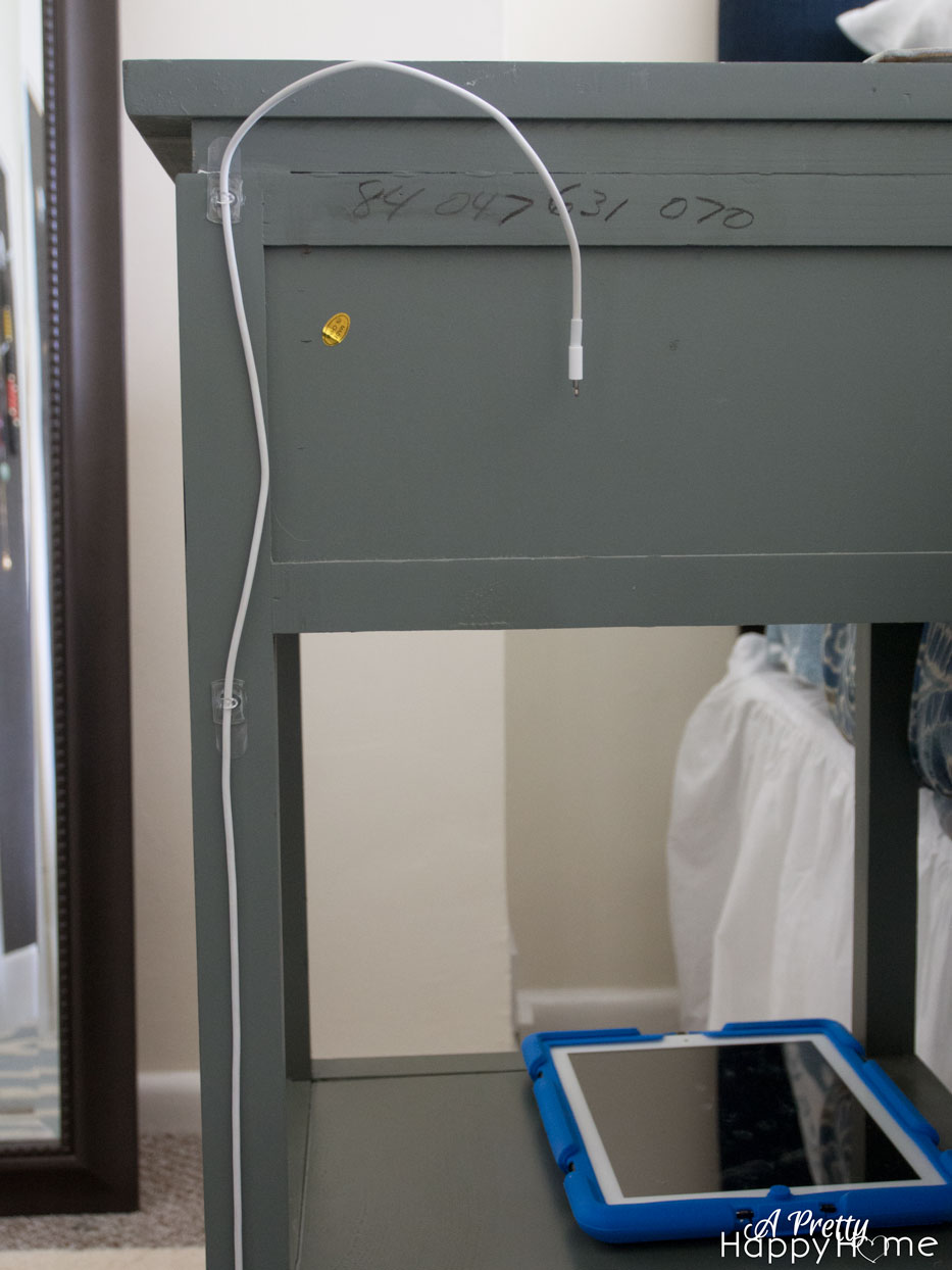 nightstand cord hack organization tricks