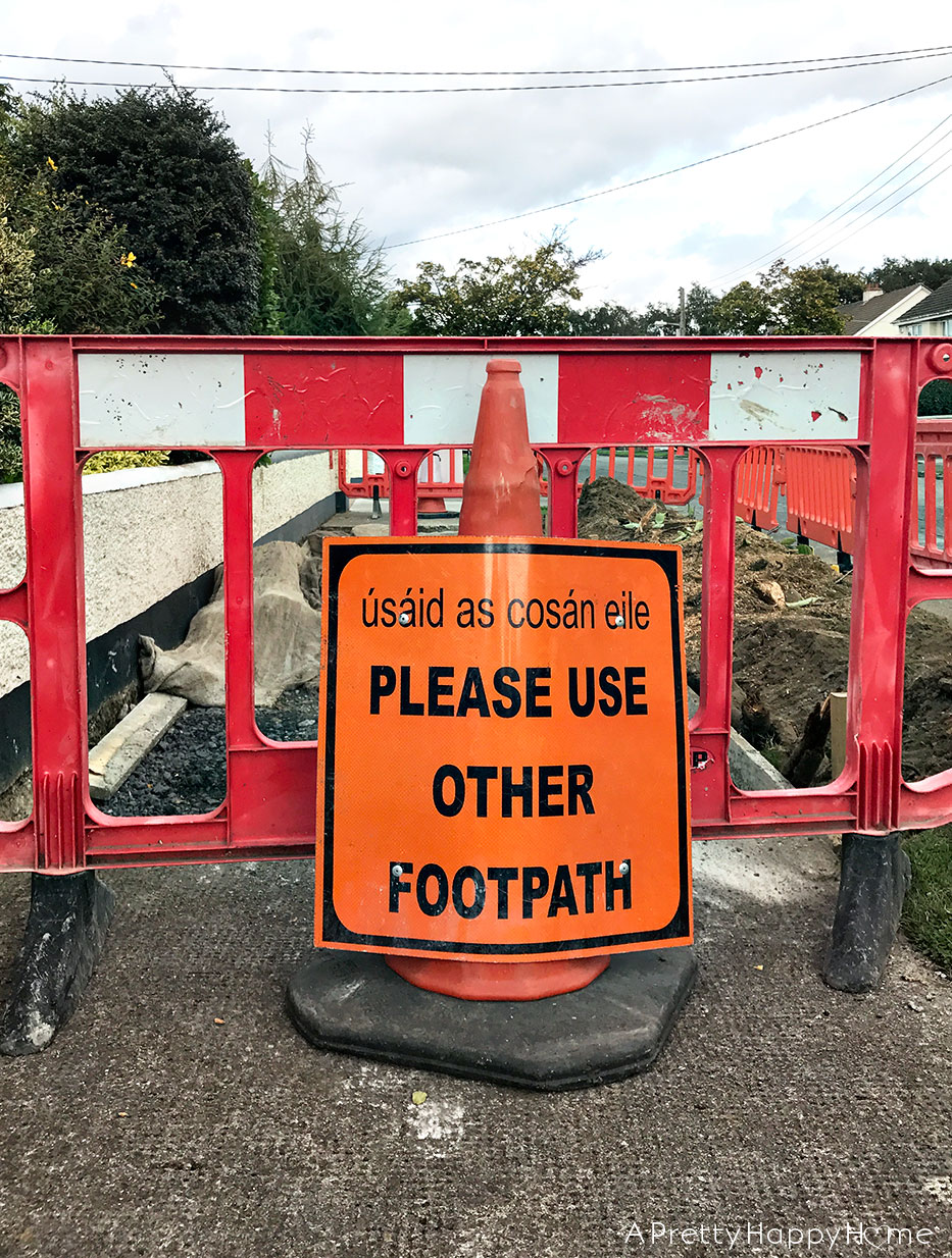 irish sidewalk torn up