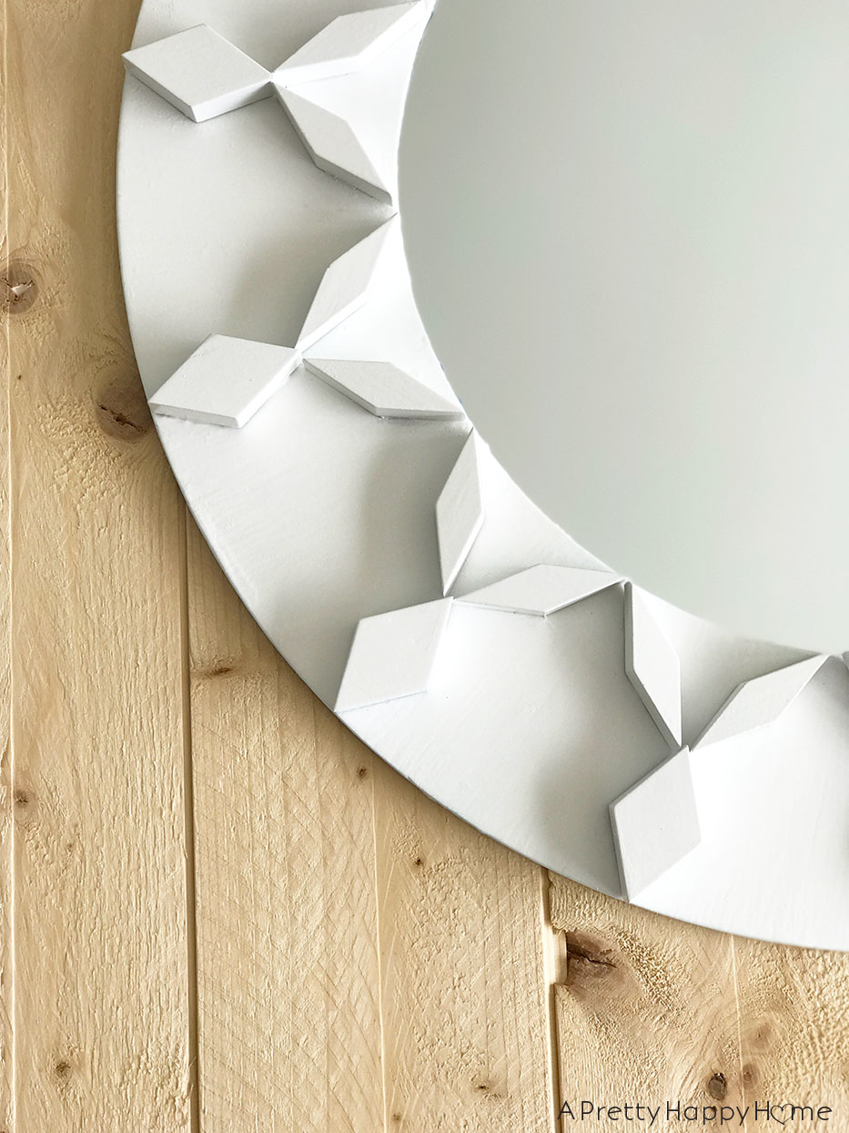 diy geometric frame using wood children's blocks