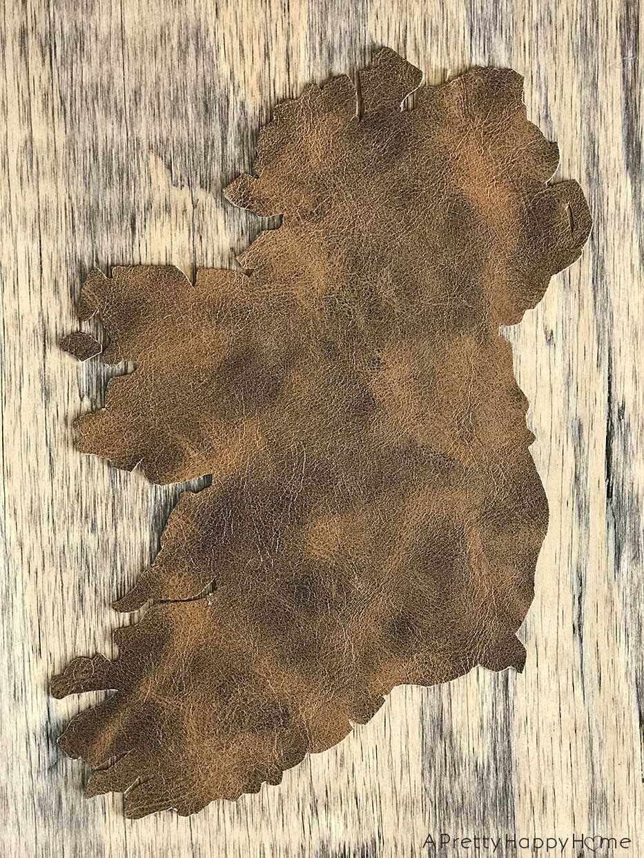 Leather Map From Old Boots