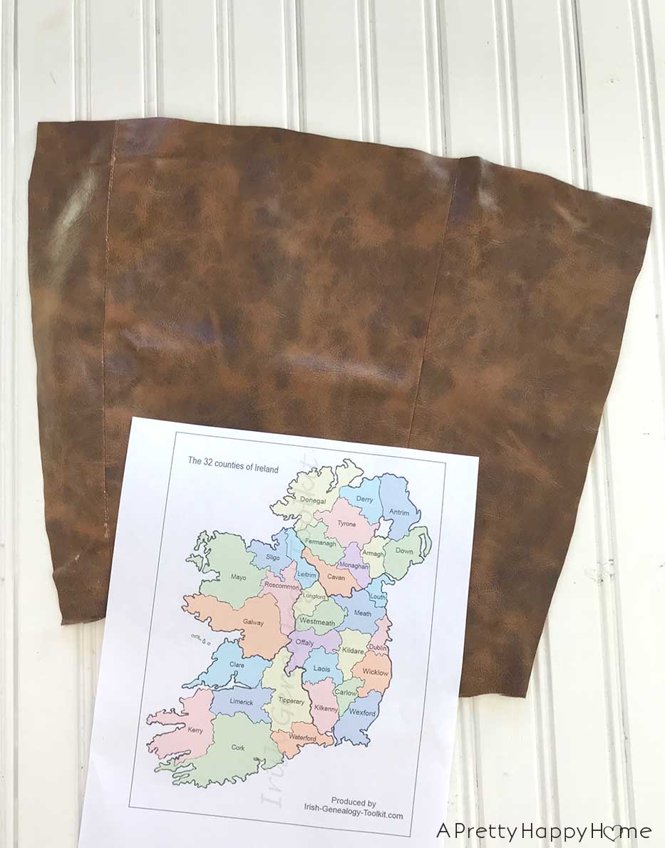 Leather Map From Old Boots