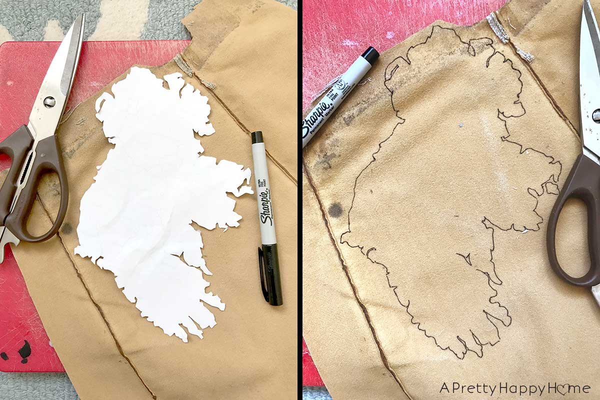 Leather Map From Old Boots