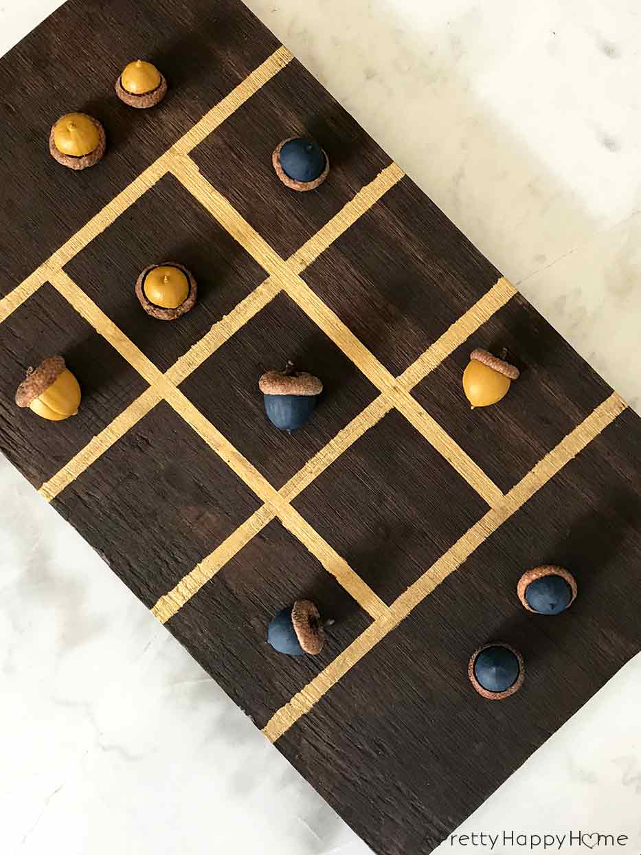 13 diy fall decor ideas painted acorn tic tac toe
