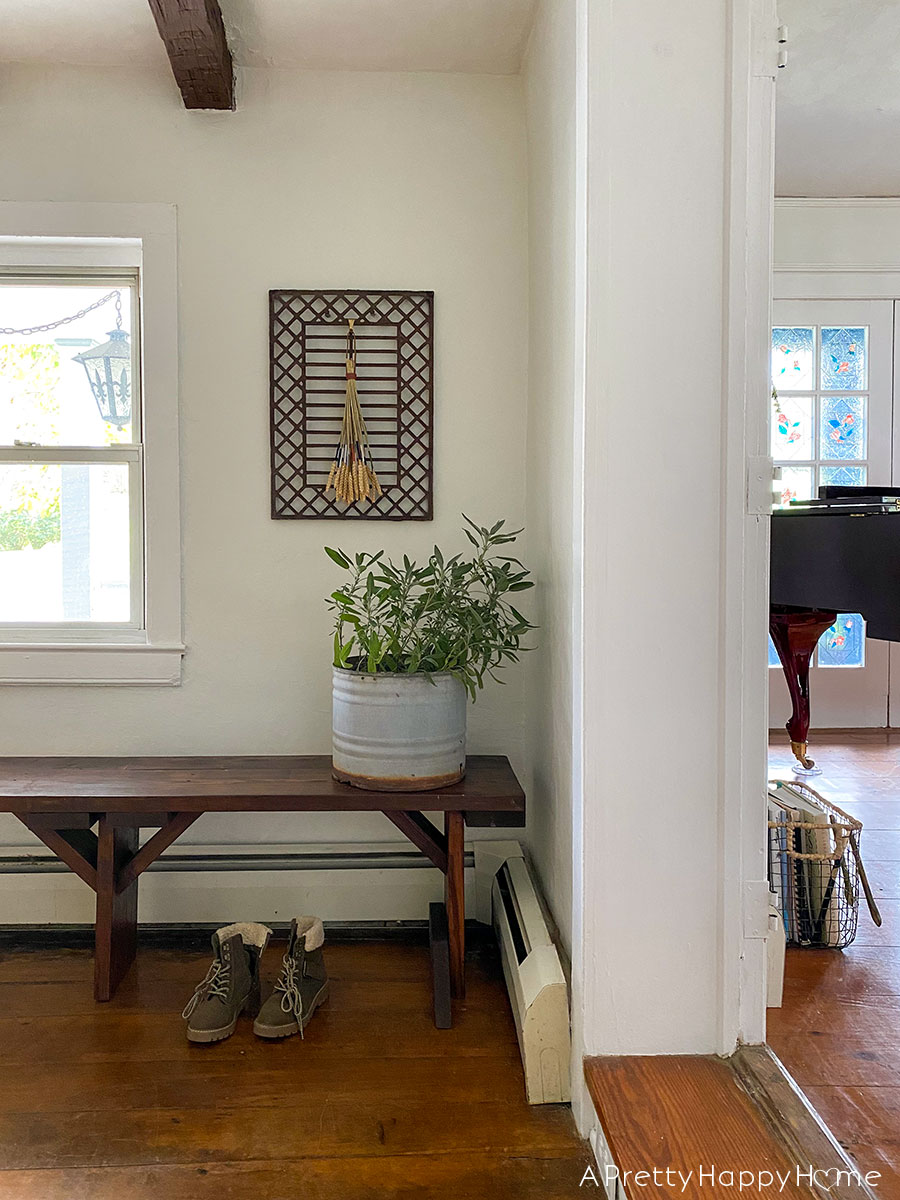 antique wall grate as art on a wall