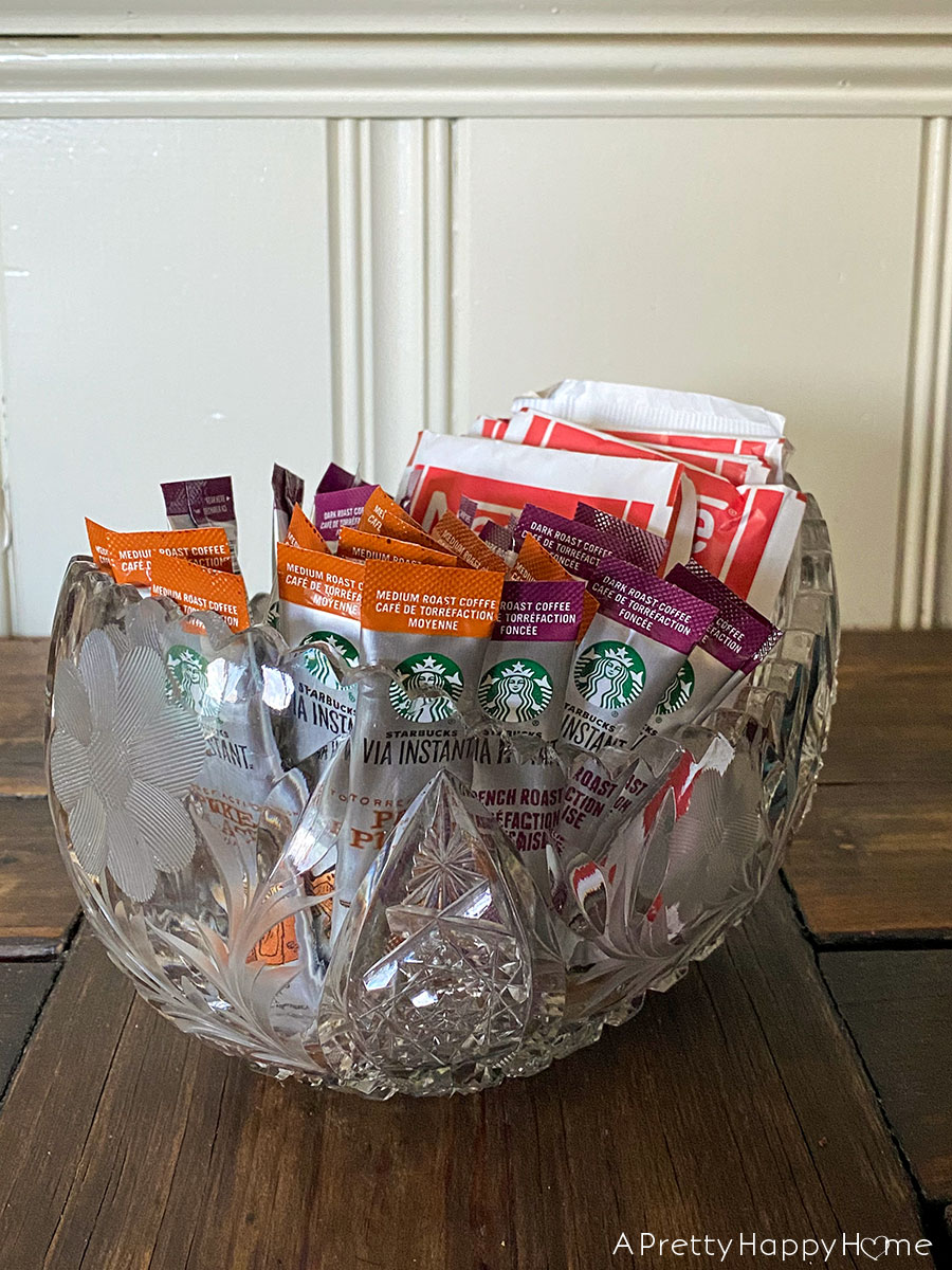 pretty bowls hold coffee and hot chocolate organization tricks