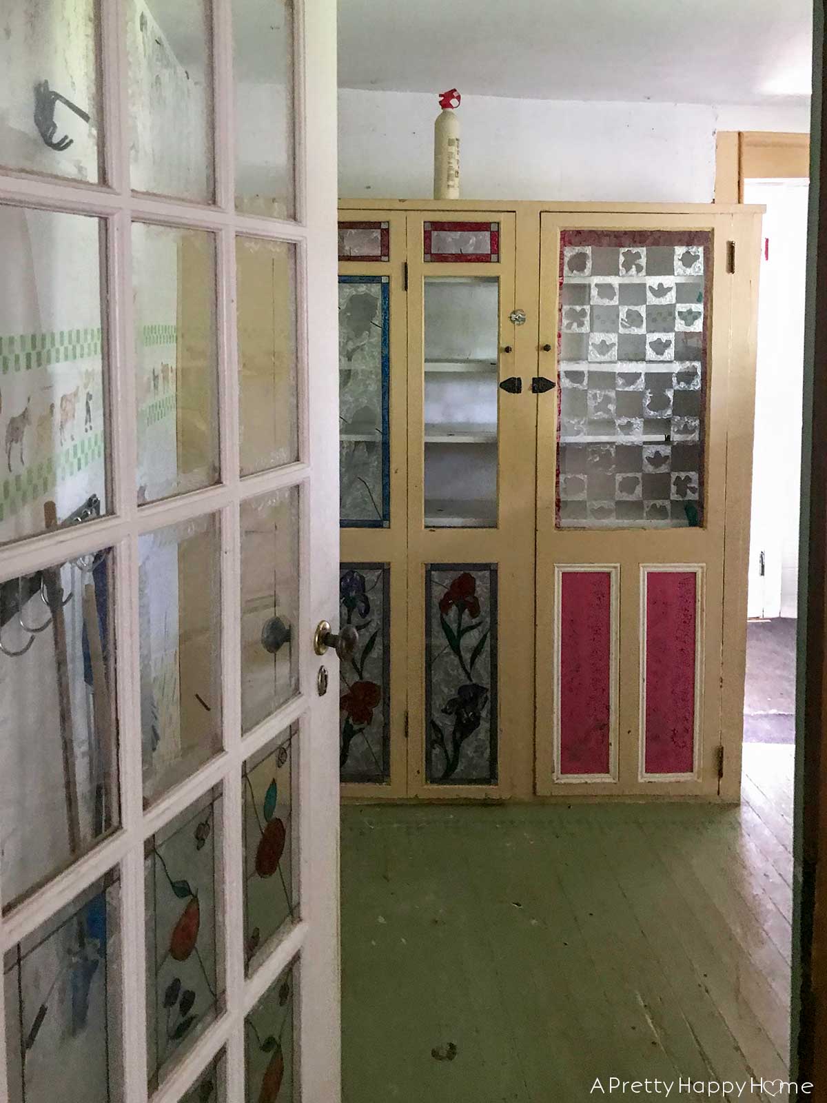 BEFORE built in black pantry cabinet in a colonial farmhouse gross to gorgeous pantry cabinet transformation vintage pantry cabinet