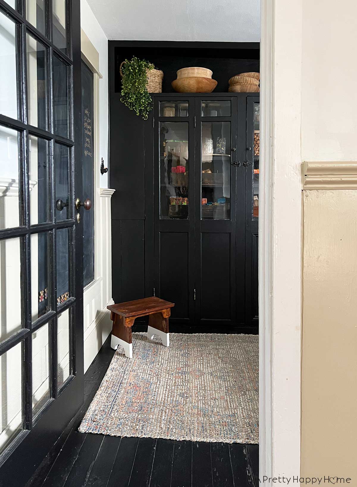 built in black pantry cabinet in a colonial farmhouse gross to gorgeous pantry cabinet transformation vintage pantry cabinet