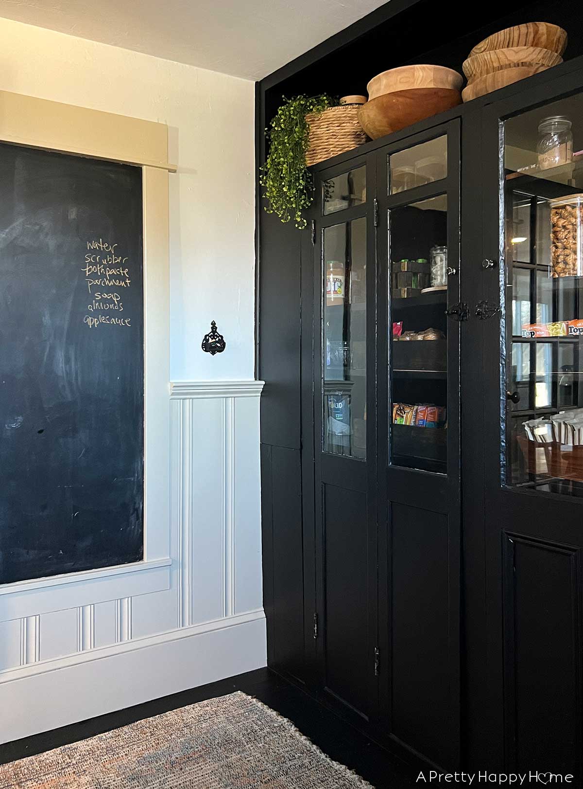 built in black pantry cabinet in a colonial farmhouse gross to gorgeous pantry cabinet transformation vintage pantry cabinet