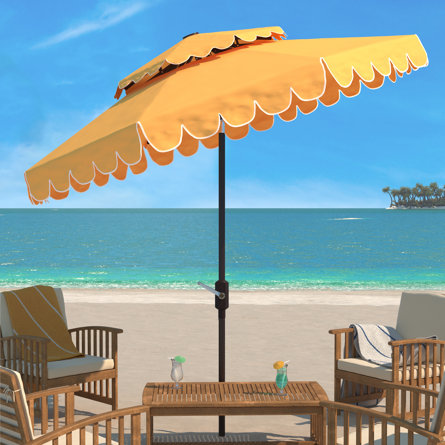 bourbon 9 foot market umbrella from wayfair in praise of colorful patio umbrellas