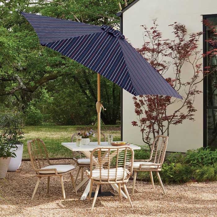 threshold striped patio umbrella from target in praise of colorful patio umbrellas