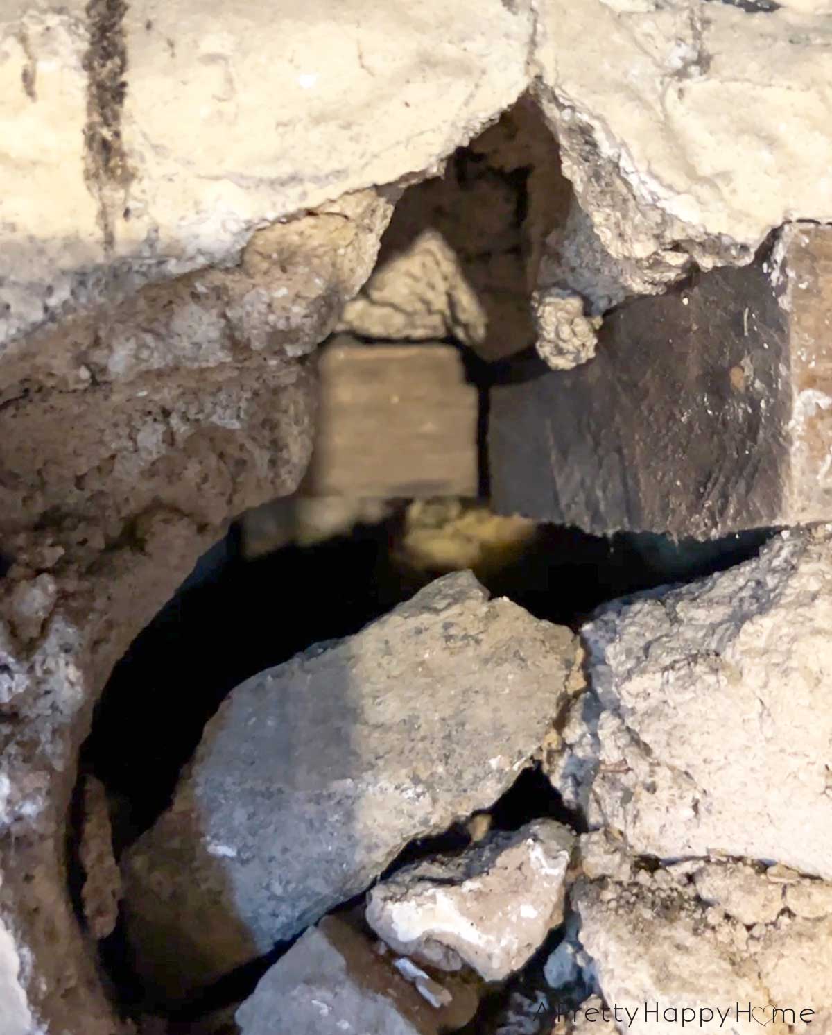 hidden cavities found in a stone wall in a basement in new jersey