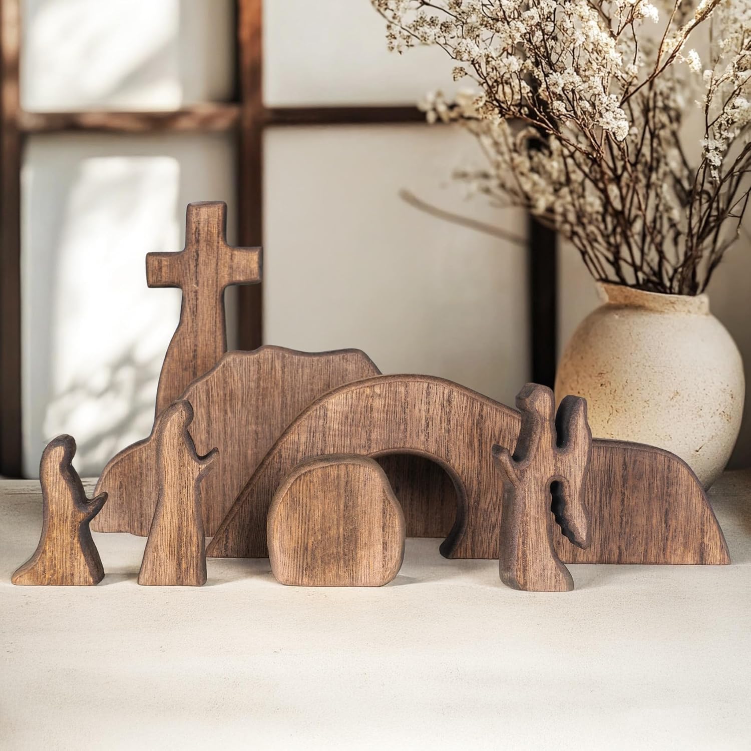 wooden easter empty tomb scene via amazon