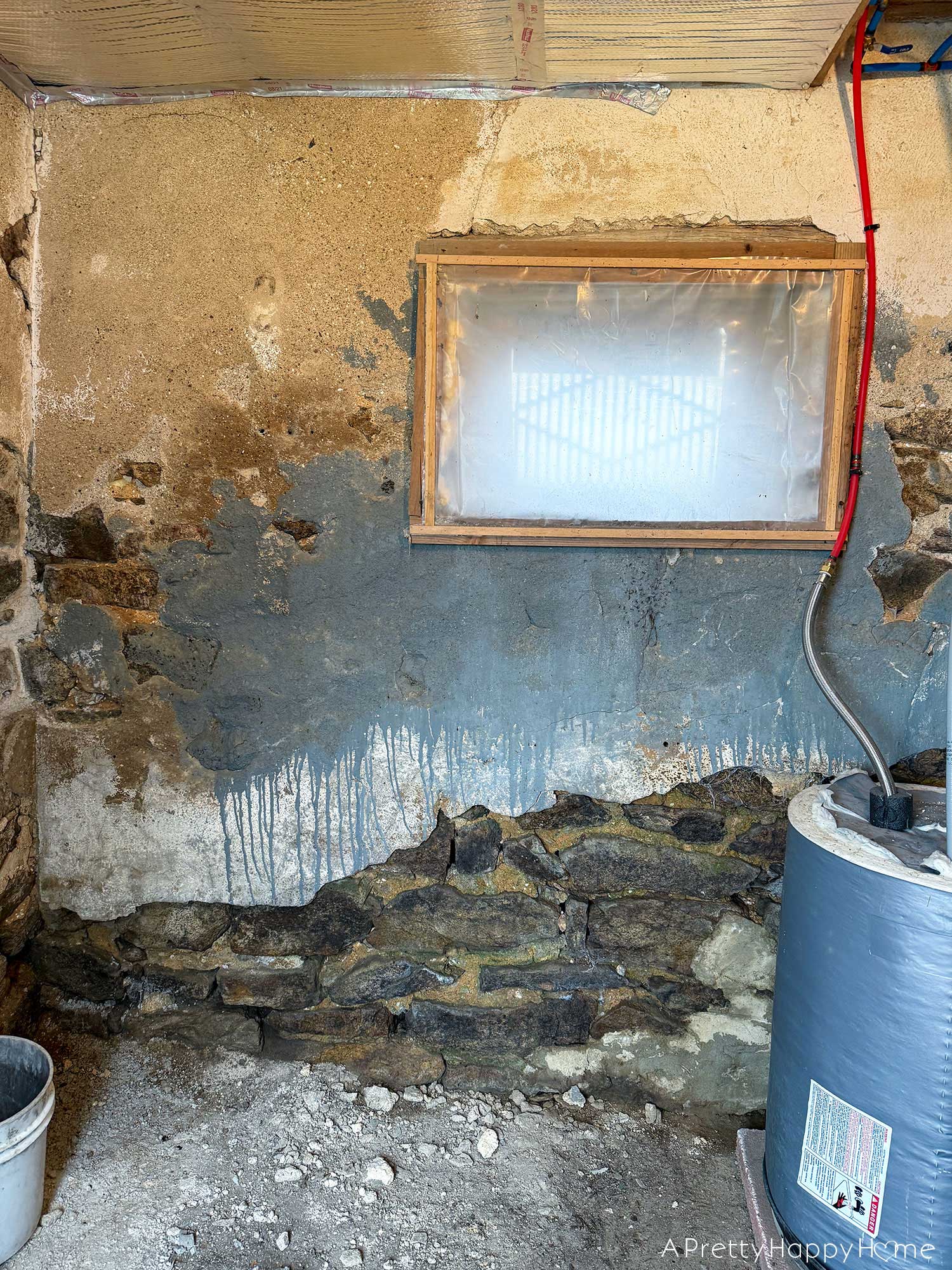 repointing stone walls and field stone foundation BEFORE demoing the old lime mortar off the walls.