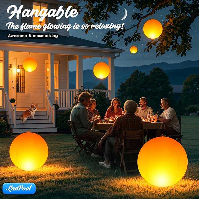 flame solar globe for pool or hanging fun gardening finds via amazon