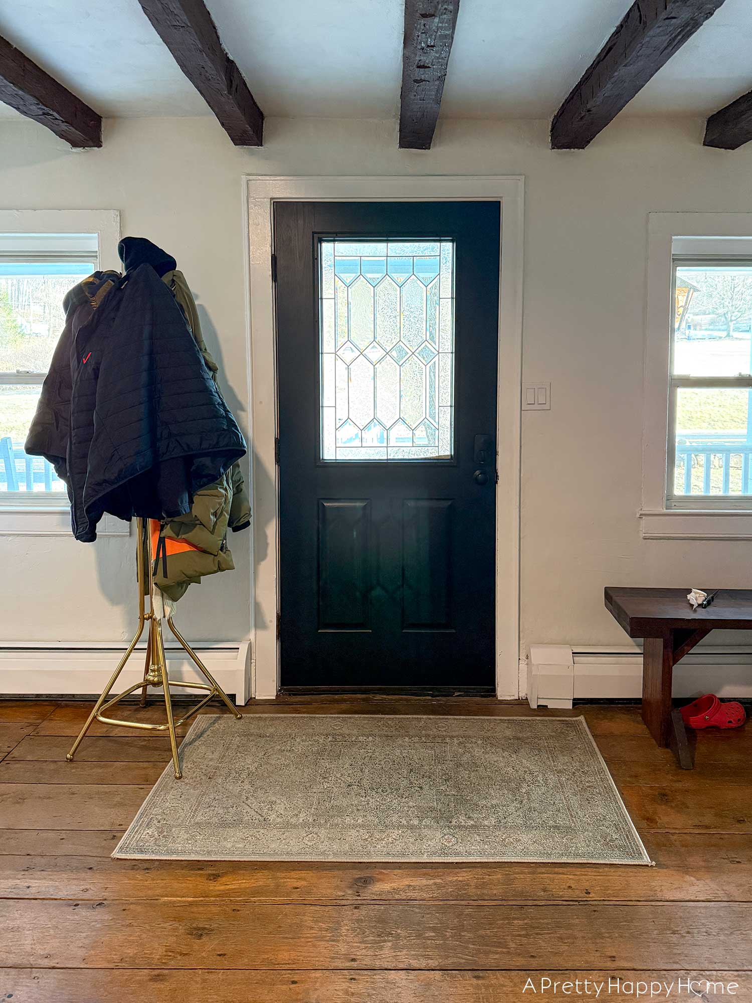 Entryway Refresh and a New Front Door Window BEFORE