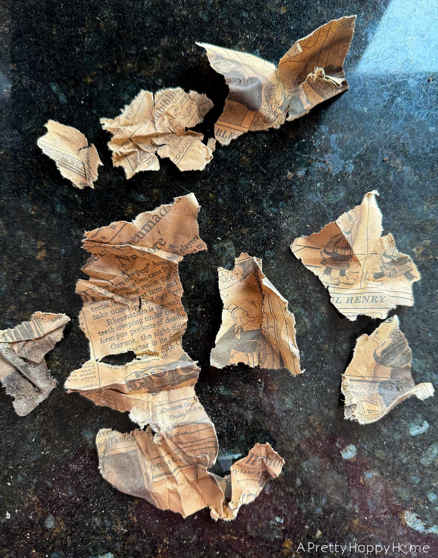 100 year old newspaper scraps found in a stone all during repointing a stone foundation