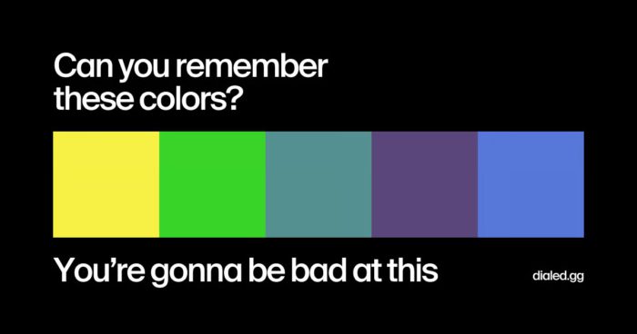dialed.gg color matching game where you have to try and match the exact color using color sliders